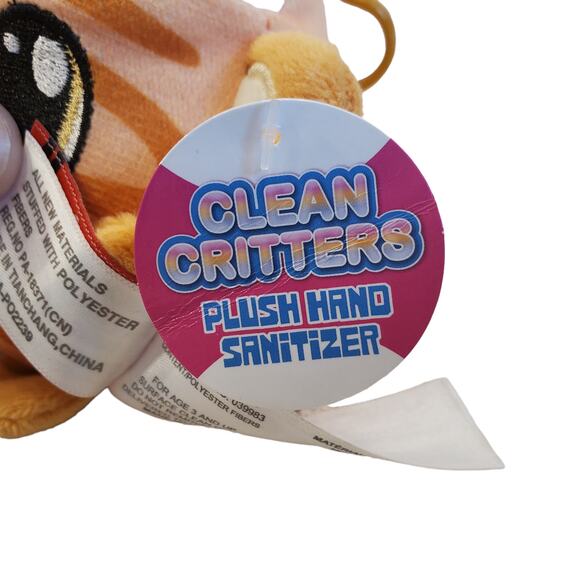 Tiger Plush Cat Stuffy Clean Critters Plush Hand Cleaner Holder - Picture 6 of 13